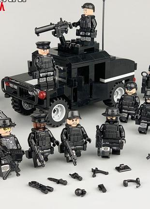Фигурки военные спецназ swat солдаты машина хаммер для лего