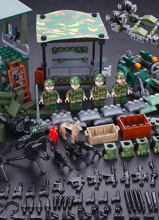 Фигурки человечки спецназ солдаты с оружием военная база для лего
