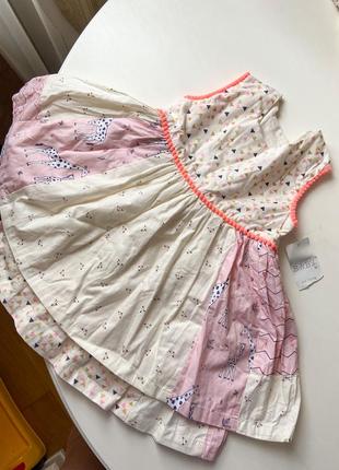 Шикарное пышное платье на девочку 12-18 месяцев котон