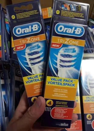 8 шт. Насадки TriZone Тризон для зубних щіток Oral-B Braun EB3...