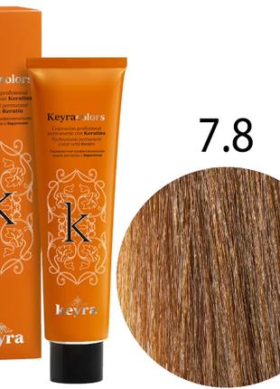 KEYRA Профессиональная краска для волос Keyracolors 7.8 блонди...