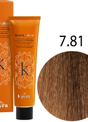 KEYRA Профессиональная краска для волос Keyracolors 7.81 блонд...