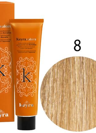 KEYRA Професійна фарба для волосся Keyracolors 8 світлий блонд...