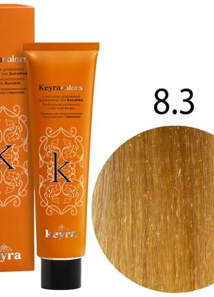 KEYRA Професійна фарба для волосся Keyracolors 8.3 світлий бло...