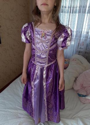 Карнавальное платье рапунцель на 7-8 лет.