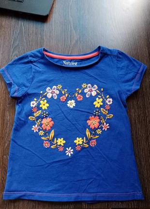 Дитяча футболка Nutmeg на дівчинку 5-6 років. 100% бавовна.