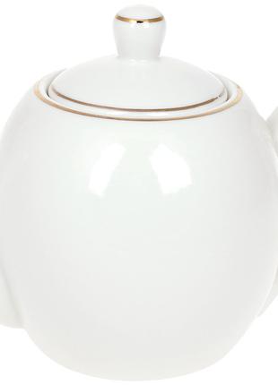 Чайник порцеляновий заварювальний 600мл, колір - білий