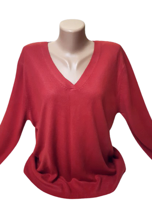 Красный женский пуловер m&co, большой размер