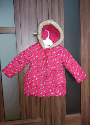 Теплая куртка для девочки 2-3 года