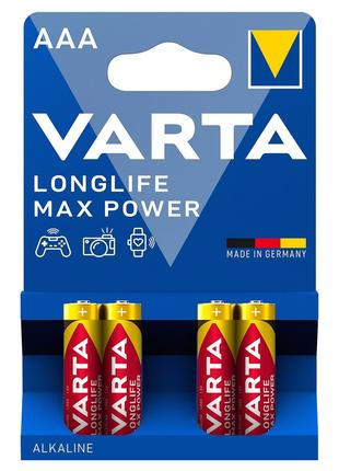 Батарейка щелочная VARTA MAX T(Longlife Max Power) AAA/LR03 BL...