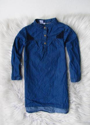 Качественная джинсовая рубашка туника с длинным рукавом z
