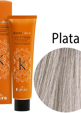 KEYRA Профессиональная краска для волос Keyracolors PLATA сере...