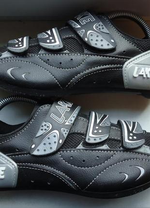 Велообувь lake m-cx105 cycling shoes black gray  велотуфли (41)