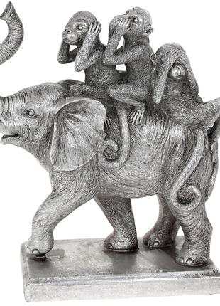 Декоративная статуэтка Слон и обезьяны