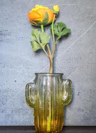 Розпродаж🔥 яскрава незвичайна скляна ваза у формі кактусу.