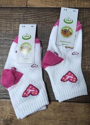 Носки детские для девочки дівчинки 3-4р шкарпетки дитячі хлопо...