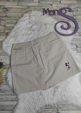 Женские джинсовые шорты-юбка disney бежевые 46 размер