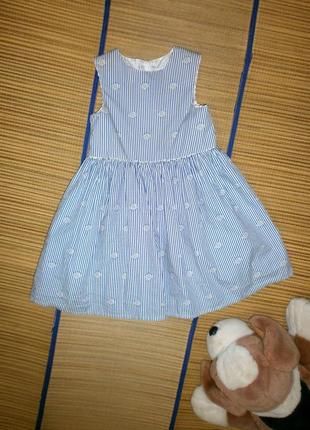 Платье с ромашками для девочки 2-3года