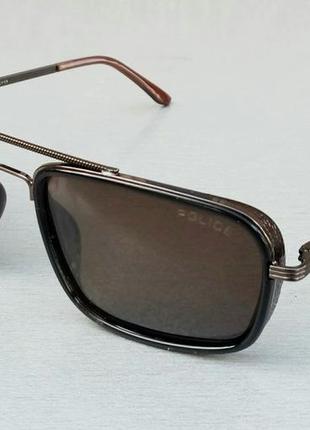Police очки унисекс солнцезащитные коричневые