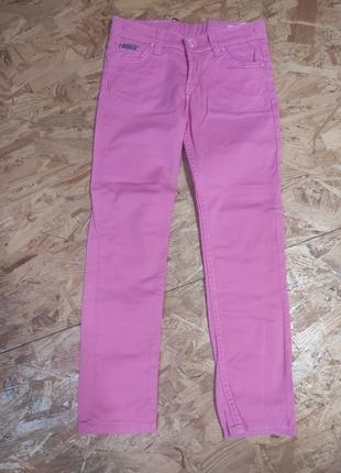 Штани для дівчинки ріст 140 джинси рожеві