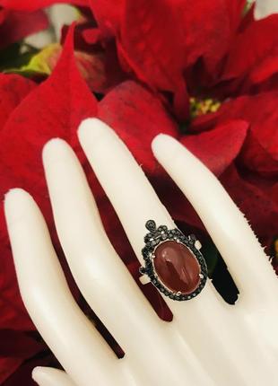 Серебряное кольцо/ перстень с камнем zarina