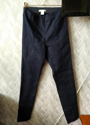 Темно-синие классические брюки 44р