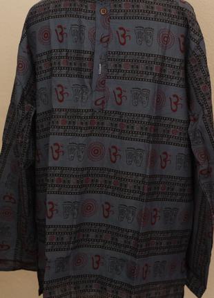 Короткая мужская курта ( рубашка) Мантра. размер L Индия