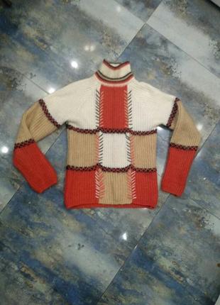Теплый махеровый свитер