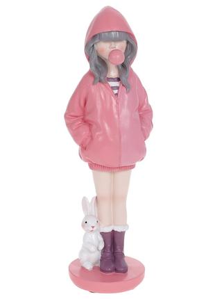 Декоративная статуэтка Девочка в розовой куртке 26см