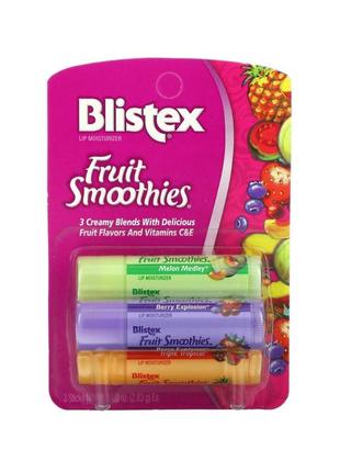 Blistex 
fruit smoothies, увлажняющий бальзам для губ, 3 стика...