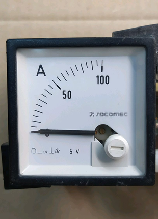 Socomec Ammeter 100A 5v 44x44x46-60mm амперметр аналоговий
