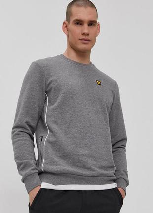 Мужская серая кофта лонгслив lyle scott