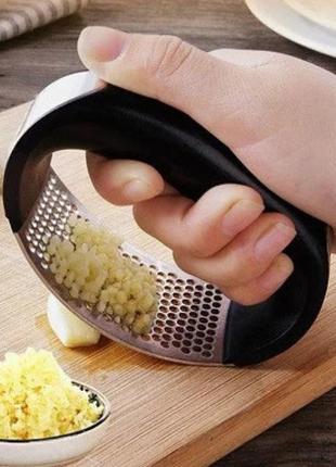 Пресс для чеснока измельчитель ручной стальной Garlic Press D-...