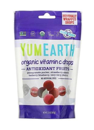 Yum earth органические леденцы с витамином с, anti-oxifruits, ...