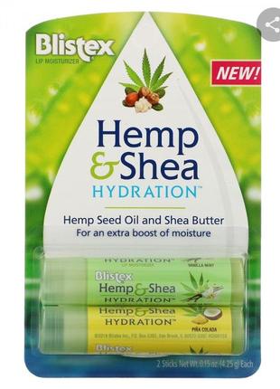 Blistex 
hemp & shea, увлажняющее средство для губ, увлажнение...