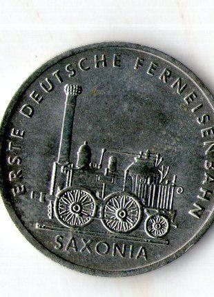 Германия - ГДР 5 марок, 1988 150 лет первой железной дороге Ге...