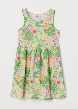 Летнее платье h&m с цветками для девочки на 2-4 года