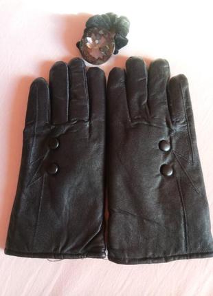 Новые зимние женские перчатки из натуральной кожи