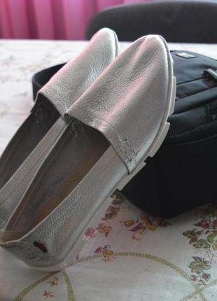 Женские кожаные мокасины без подкладки, стопа 27см, размер 41