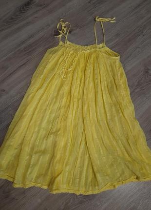 Літня туніка сонячного кольору, коротеньке плаття
