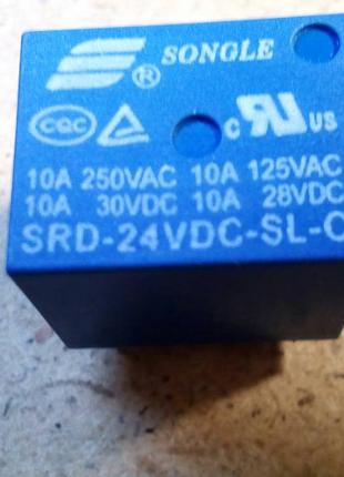 Реле SRD-24VDC-SL-C (аналог ZTUC-D24HS) 24VDC. 10A; 250V.