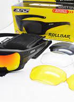 Окуляри захисни ESS Rollbar 4 змінних лінзи, очки тактические