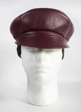 Женская кепка  из качественного кожзама, newsboy стиль