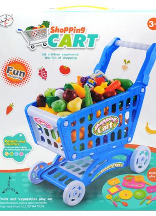 Детский игровой набор "Супермаркет" с тележкой и продуктами 08...