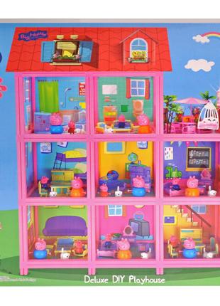 Большой домик кукольный Свинки Пеппы с героями "Peppa Pig" 8339
