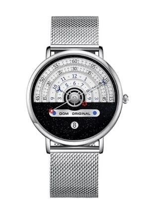Часы наручные DOM M-1288 кварцевые - Серебро