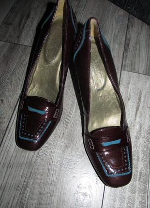 Кожаные туфли  fashion donna р. 7- 27см