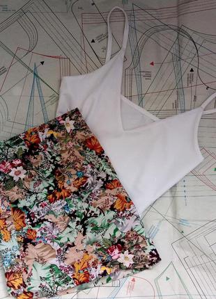 Sale летние яркие эластичные шорты с цветочным принтом