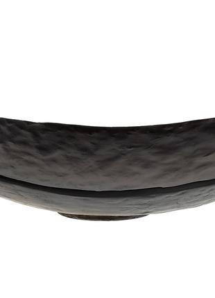 Декоративное алюминиевое блюдо 44см, цвет - черный