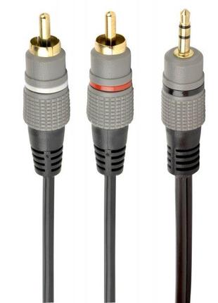 Аудіо-кабель AUX 3.5 мм/2хRCA-тюльпан Cablexpert CCA-352-1.5M
